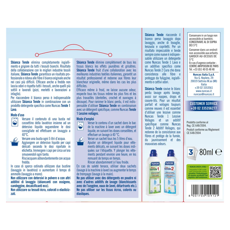 Sbianca Tende Additivo Liquido - 80ml