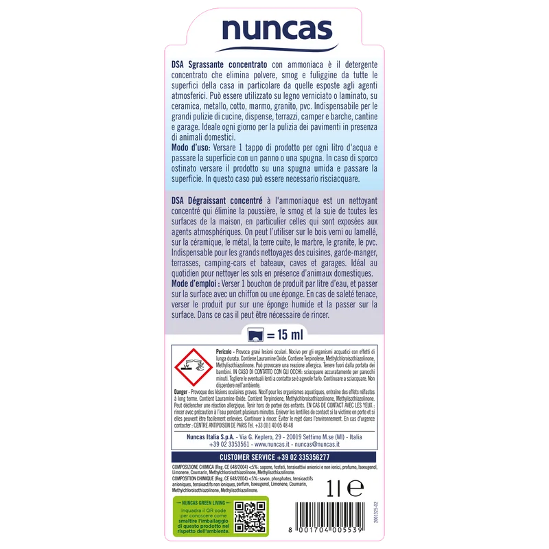 DSA Sgrassante Concentrato Superfici - 1000ml