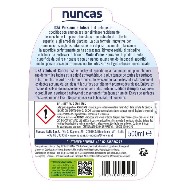 Dsa Detergente Persiane e Infissi - 500ml