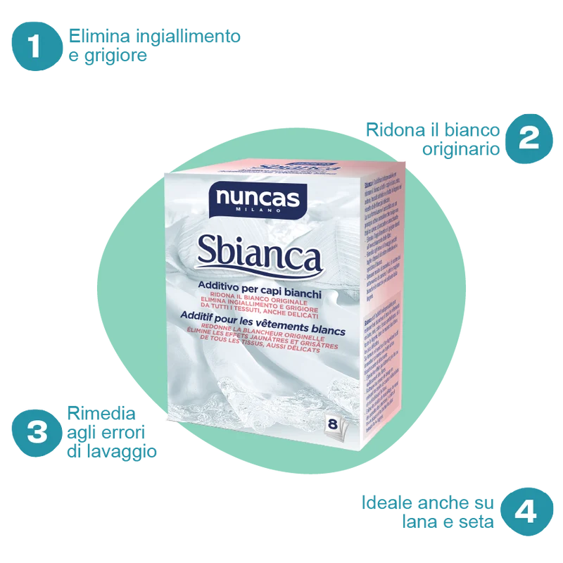 Sbianca - Additivo sbiancante in polvere per capi