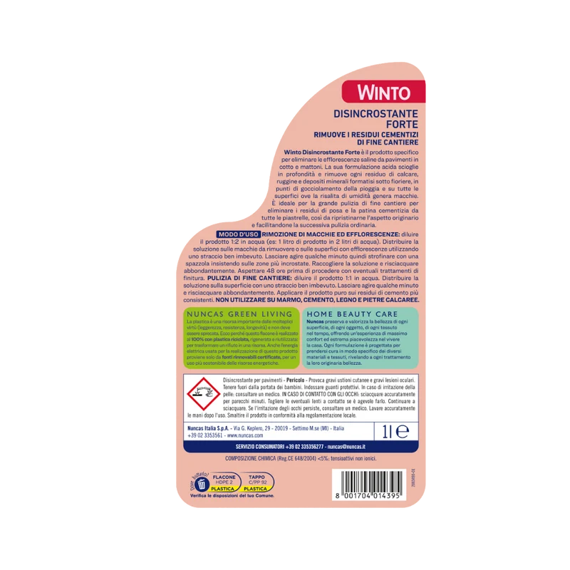 Winto Disincrostante forte per tutte le superfici resistenti agli acidi - 1000 ml