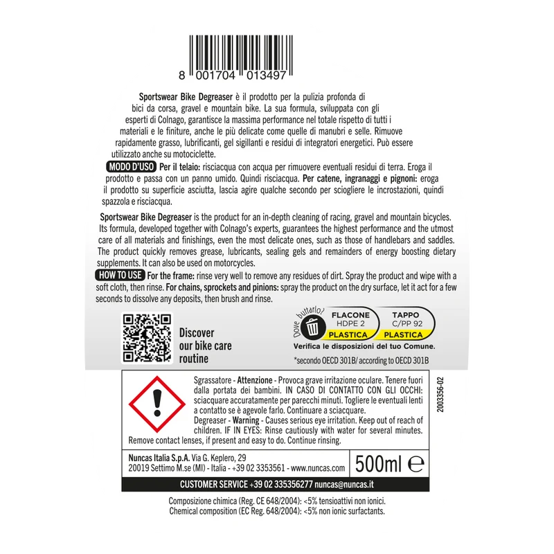 Sportswear Bike Degreaser 500ml