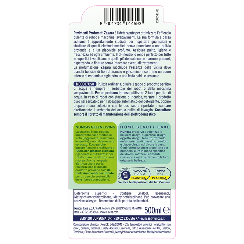 Pavimenti Profumati Robot Detergente Zagara - 500 ml