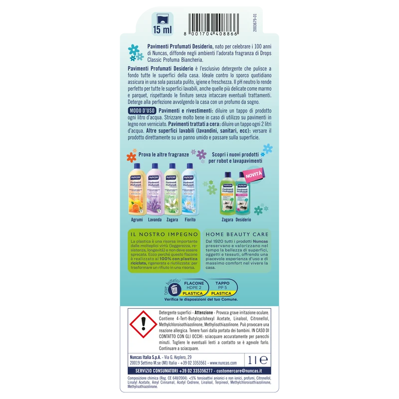 Pavimenti Profumati Detergente Pavimenti Desiderio - 1000ml