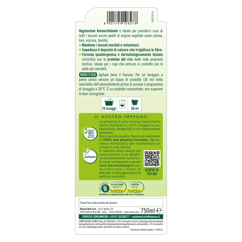 Vegetarium Ammorbidente Bucato - 750ml - Multipack