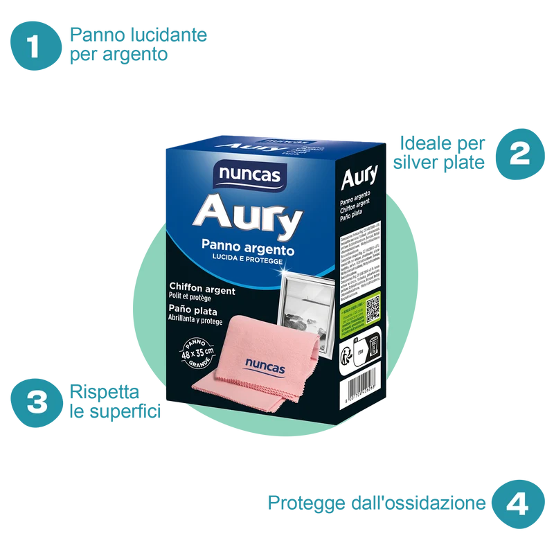 Aury Panno Lucidante Argento - 1 Pezzo