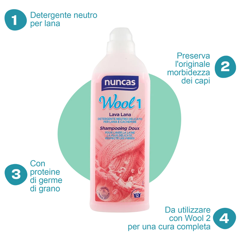 Wool 1 Detergente Delicato Lana e Cachemire - 750ml