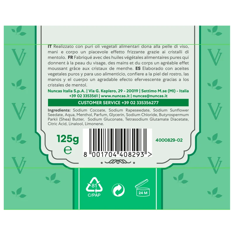 Vittoria Verde saponi pratici e funzionali Rinfrescante - 125g