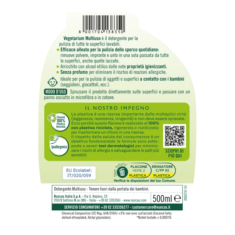 Vegetarium Sgrassante Multiuso - 500ml