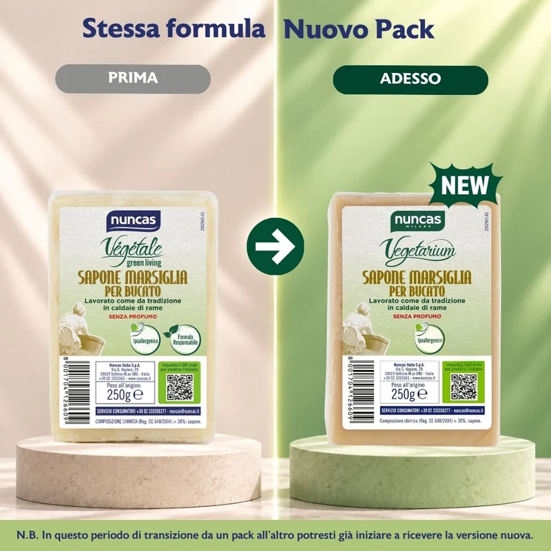 Vegetarium Sapone di Marsiglia Tradizionale per bucato - 250g