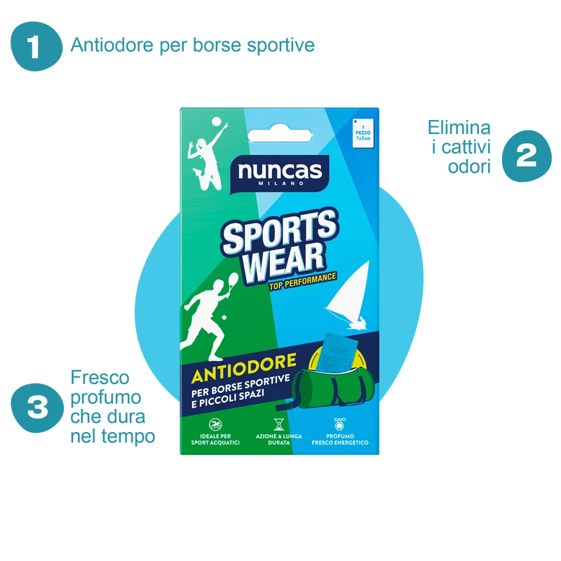 Sportswear Antiodore Borse e Piccoli Spazi - 1 Pezzo