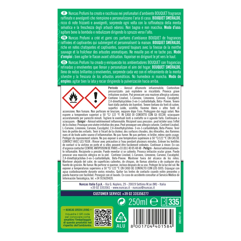 Bouquet Profumatore Spray Smeraldo - 250ml