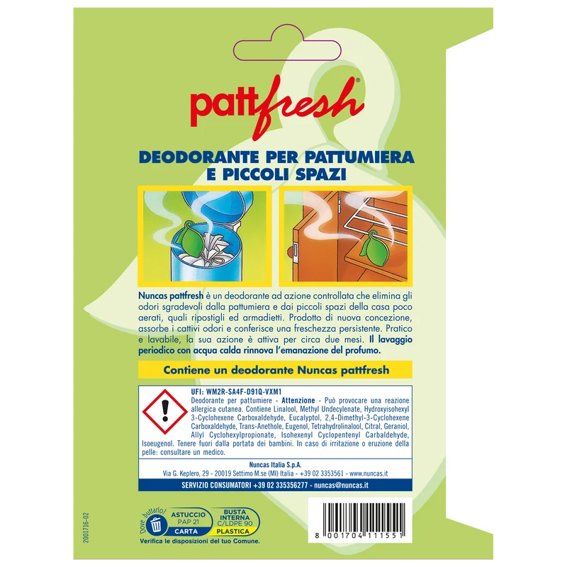 Pattfresh Deodorante Pattumiera - 1 Pezzo