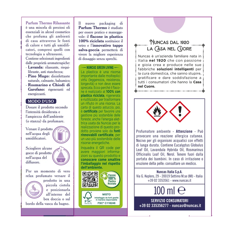 Parfum Thermo Rilassante Profumatore Ambienti Lavanda e Pino - 100ml