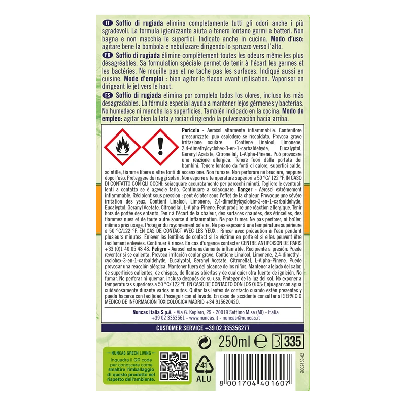 Neutralizzaodori Spray Soffio Di Rugiada - 250ml