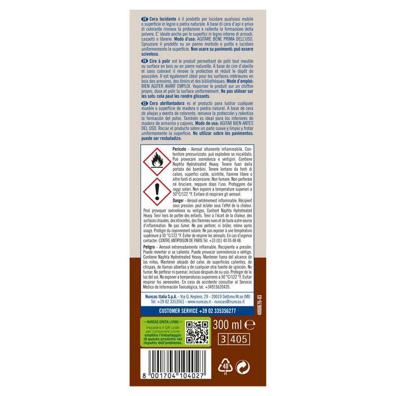 Livax Mobili&Design Cera Lucidante Spray Legno - 300ml