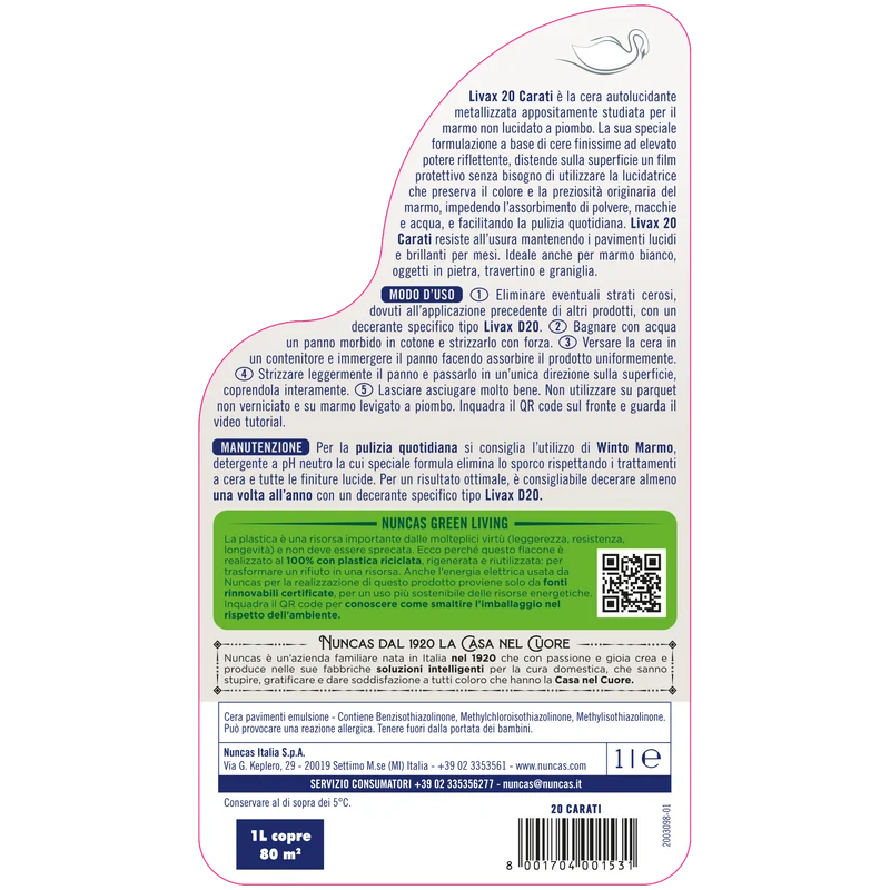 Livax Cera protettiva 20 Carati - 1000ml