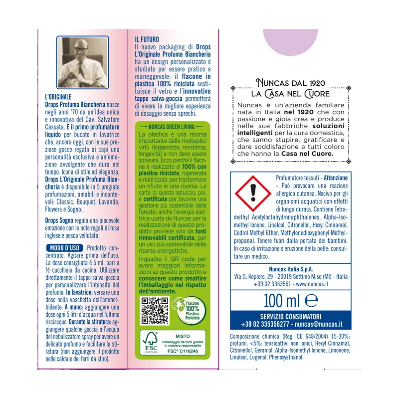 Drops Profuma Biancheria Sogno - 100ml