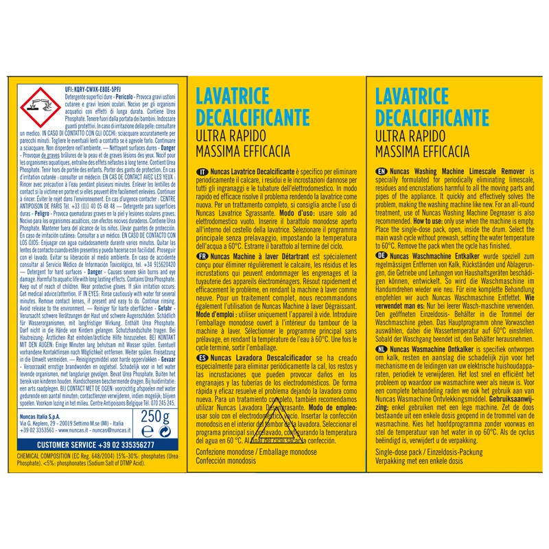 Lavatrice Decalcificante Ultrarapido - 250g