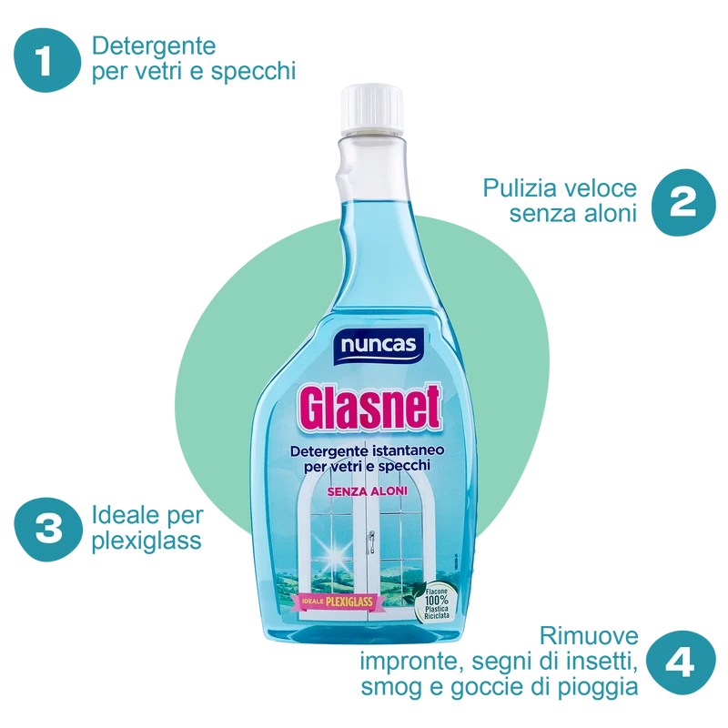 Glasnet Ricarica Detergente Vetri - 750ml
