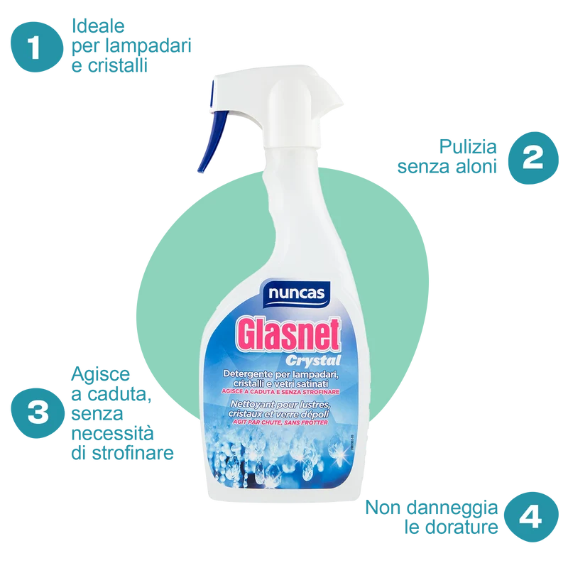 Glasnet Detergente Crystal Lampadari e Cristalli - 500ml