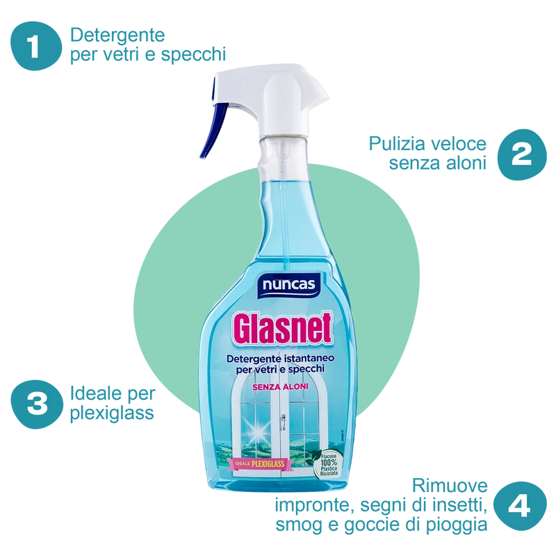 Glasnet Detergente Vetri e Specchi - 750ml