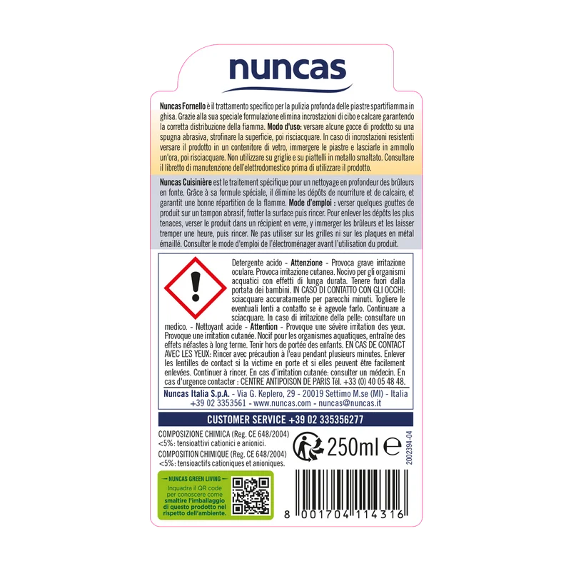 Fornello Sgrassante Spartifiamme - 250ml
