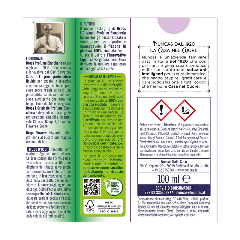 Drops Profuma Biancheria Flowers - 100ml