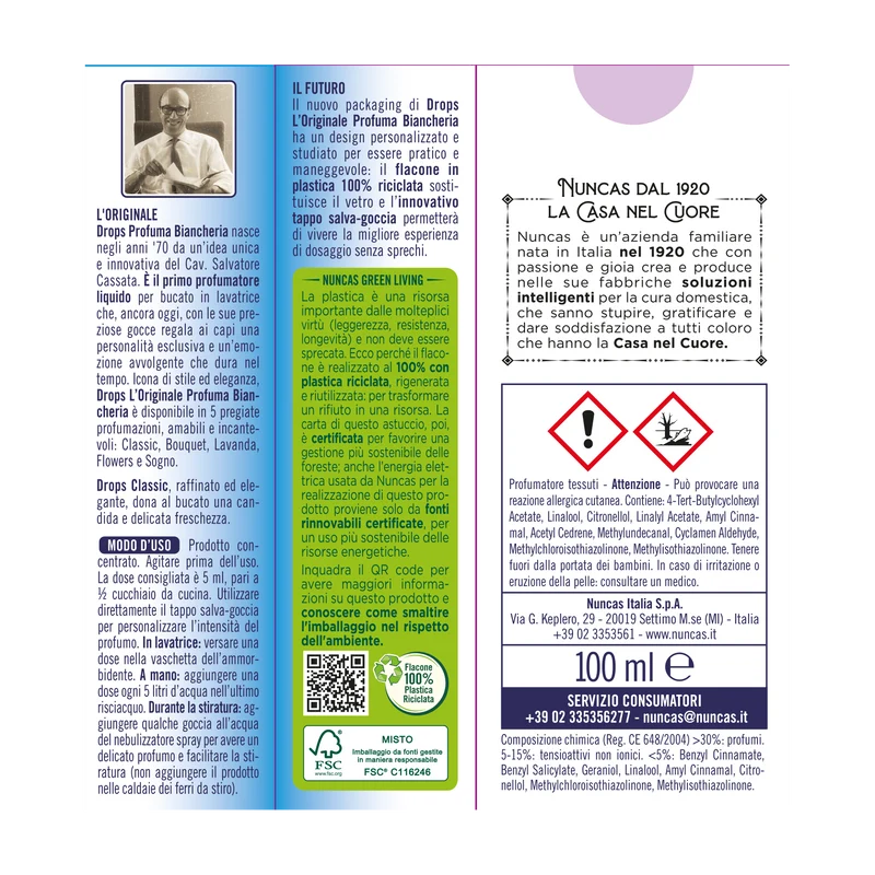 Drops Profuma Biancheria Classic - 100ml