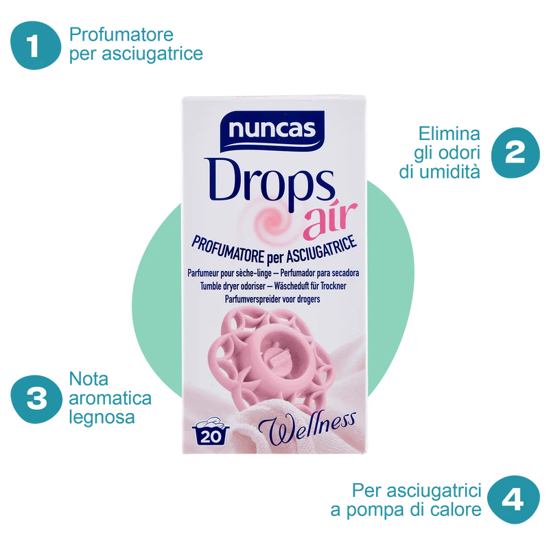 Drops Air Profumatore per Asciugatrice Wellness - 1 Pezzo