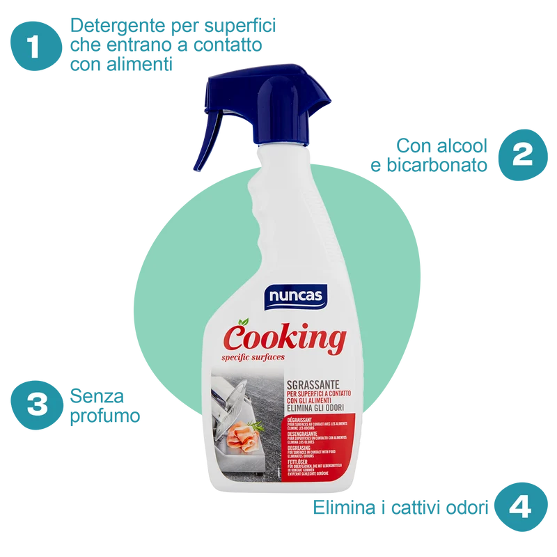 Cooking Sgrassante Superfici a Contatto con gli Alimenti - 500ml