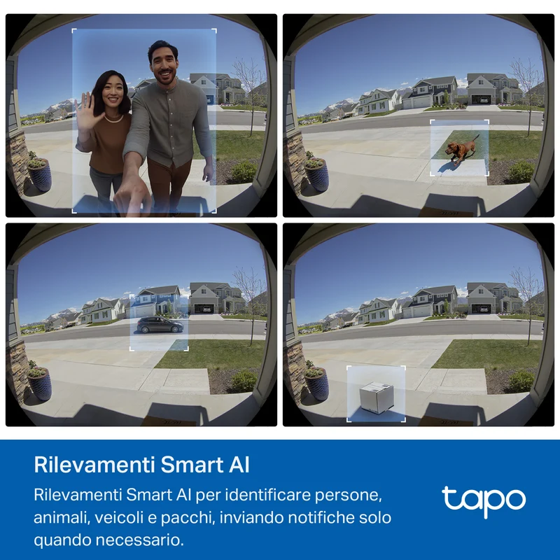 Tapo D235 + H500 HomeBase – Kit Videocitofono Smart con Storage Locale