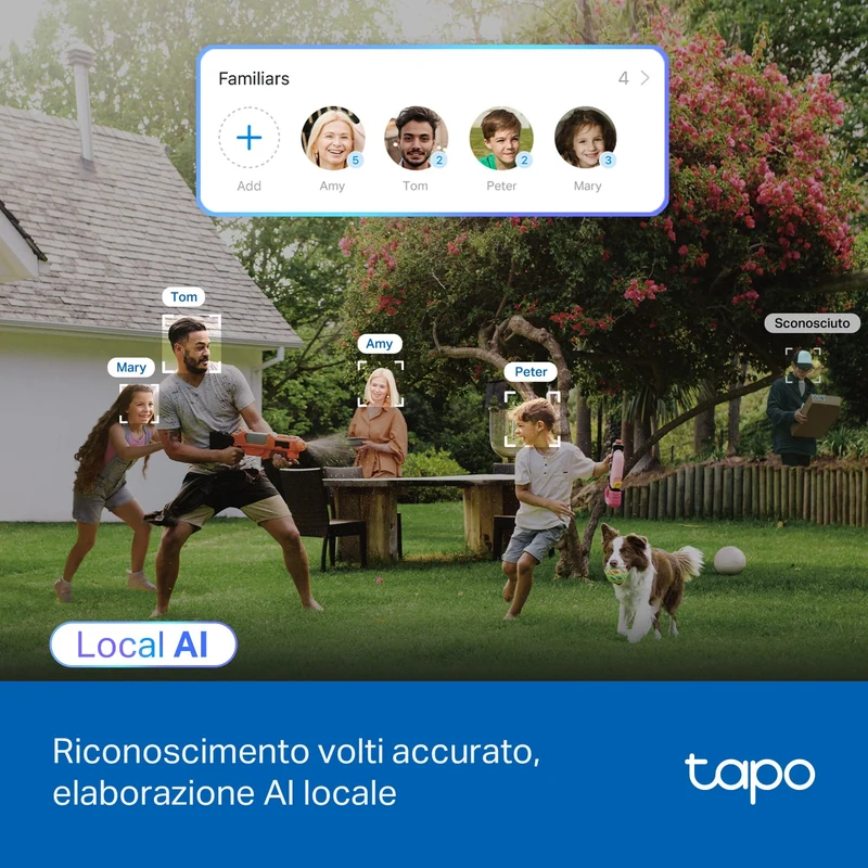Tapo C560WS + H500 HomeBase – Kit Sicurezza 4K 360° con Storage Locale