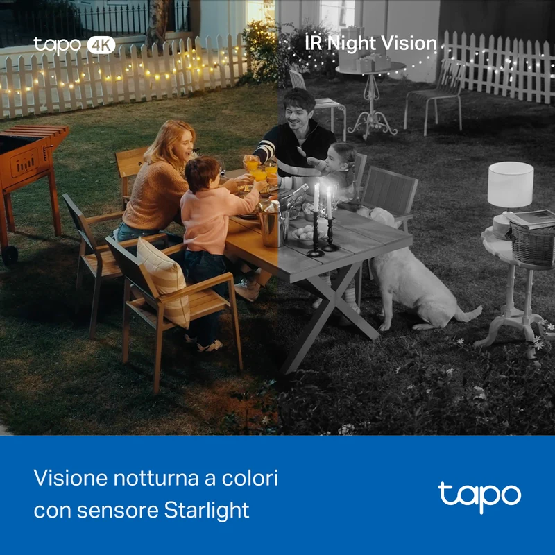 Tapo C560WS + H500 HomeBase – Kit Sicurezza 4K 360° con Storage Locale