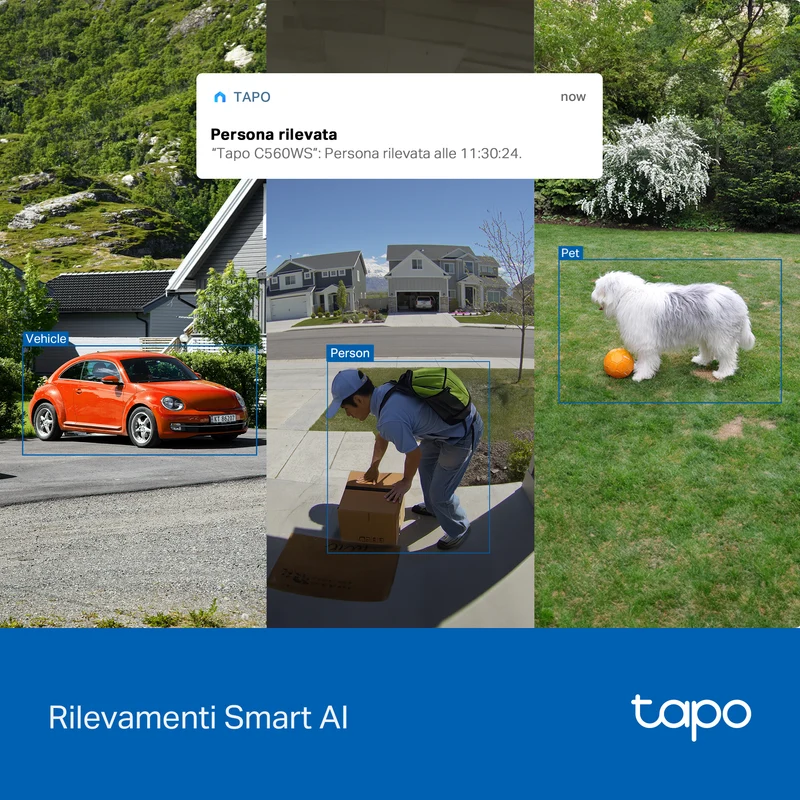 Tapo C560WS + H500 HomeBase – Kit Sicurezza 4K 360° con Storage Locale