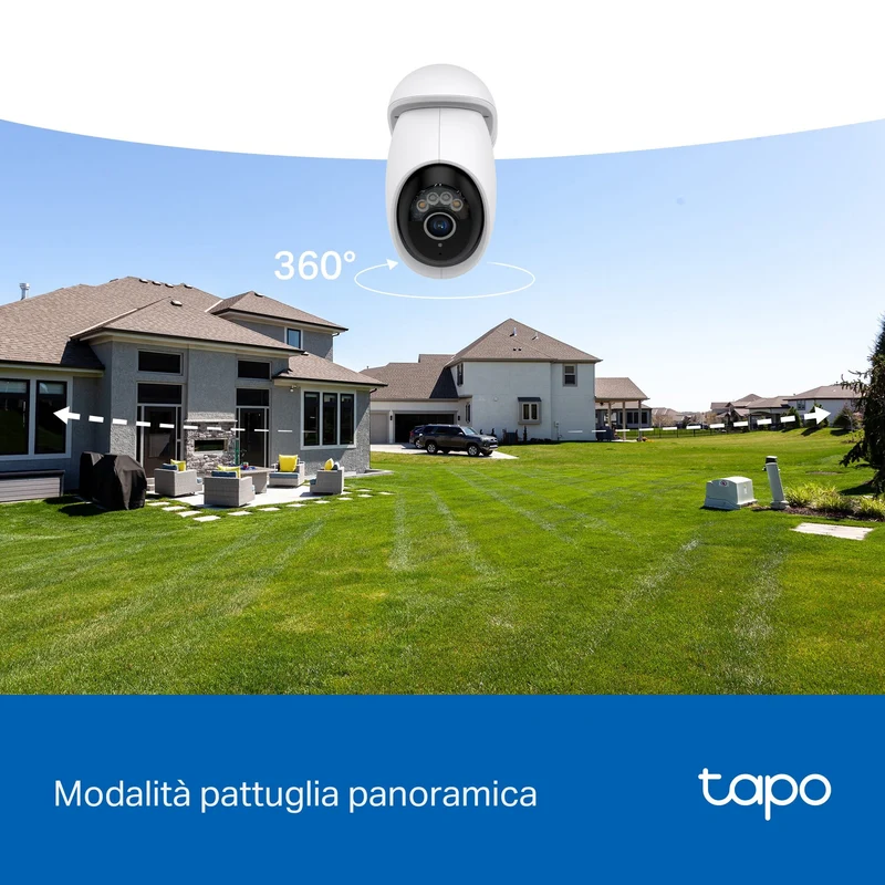 Tapo C560WS + H500 HomeBase – Kit Sicurezza 4K 360° con Storage Locale