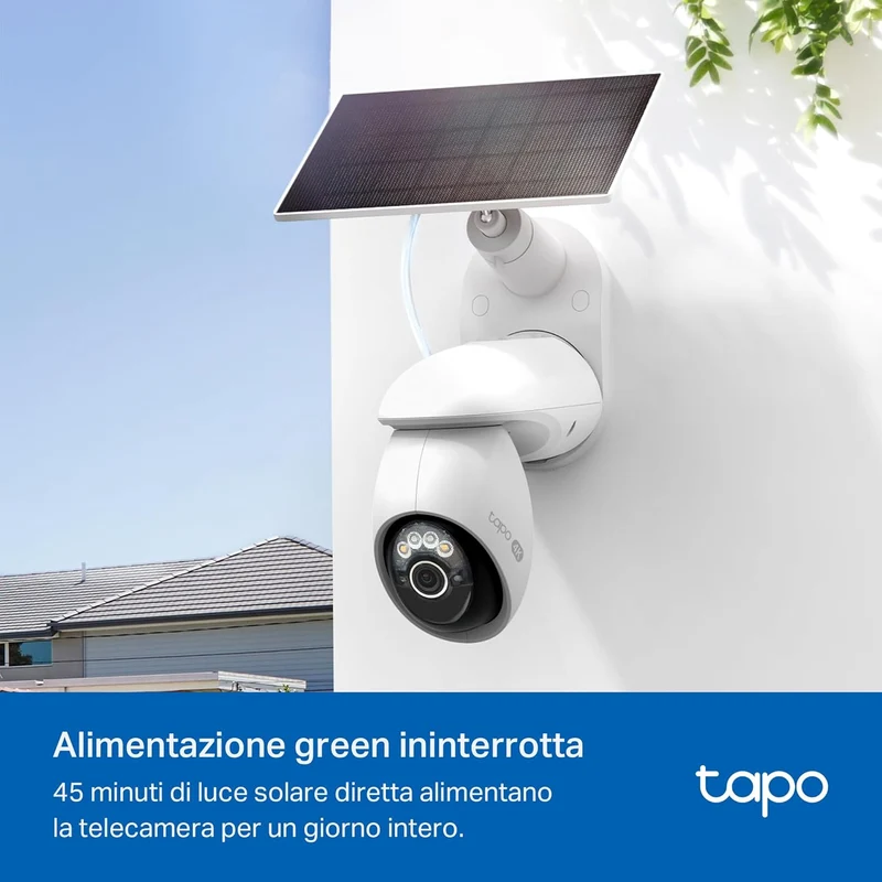 Tapo C660 KIT Telecamera WiFi Esterno 4K 8MP Batteria, Starlight, 360° PTZ, 2pz