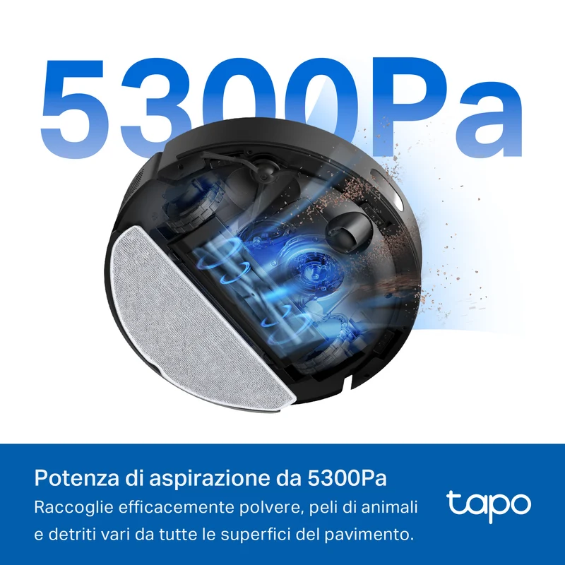 Tapo RV30 Max Robot Aspirapolvere, Navigazione LiDAR+IMU