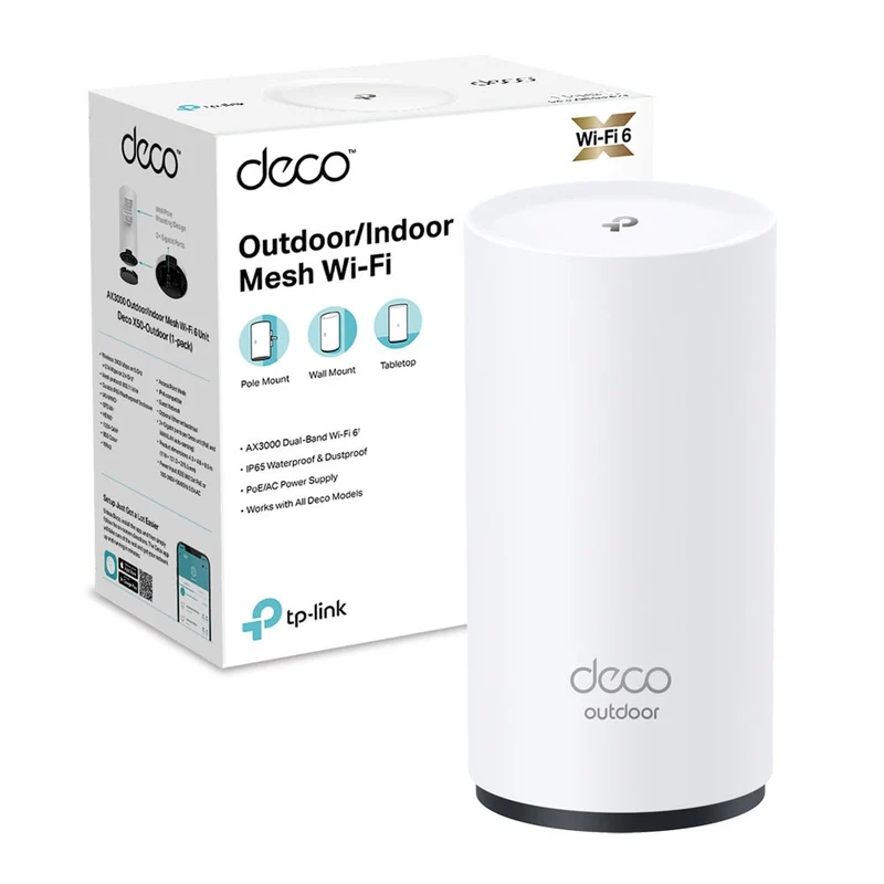 Deco X50-Outdoor Sistema Mesh Wi-Fi 6 AX3000Mbps, 1pz