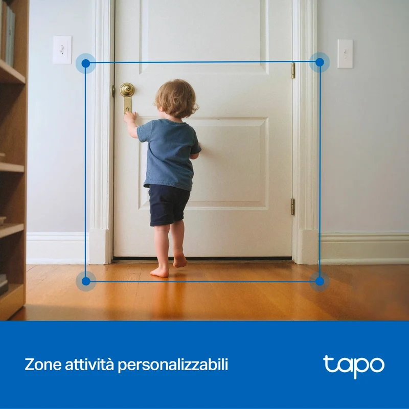 Tapo C250 Telecamera WiFi Interno 4K 8MP, 360° PTZ, Rilevamento AI