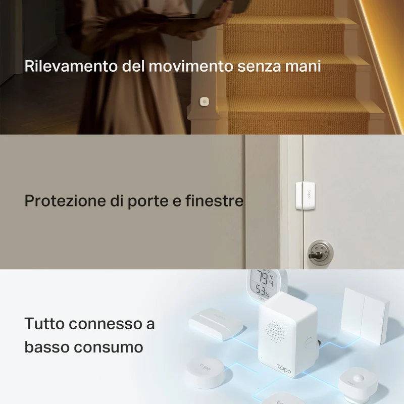 Tapo T30 KIT Sistema di Allarme Antifurto, Kit di Sensori Smart