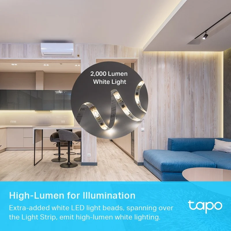 Tapo L930-10 Striscia LED Smart WiFi Multicolore 10m, Zone Colore, Alexa