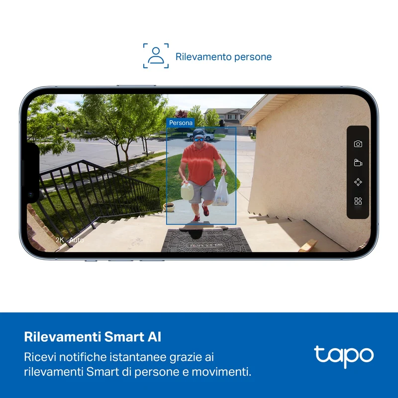 Tapo C401 KIT Telecamera WiFi Esterno 1080P 2MP Batteria con Pannello Solare