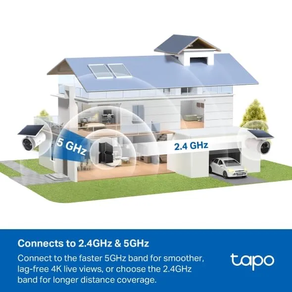 Tapo C465 Telecamera WiFi Esterno 4K 8MP Batteria Solare, Starlight IP65