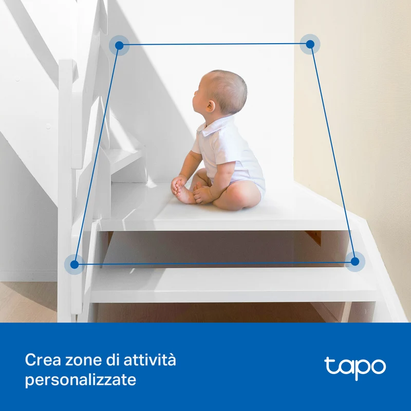 Tapo C216 Telecamera WiFi Interno/Esterno 2K 3MP, Visione a Colori, 360° PTZ