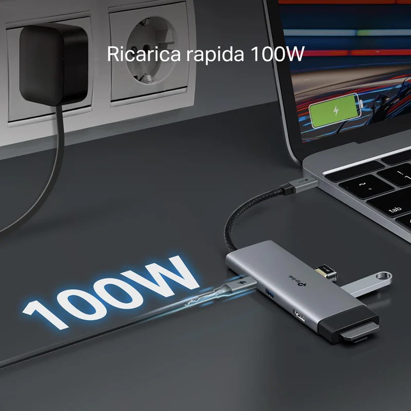 UH7021C Hub USB C 7 in 1, HDMI 4K@60Hz, SD & MicroSD UHS-I