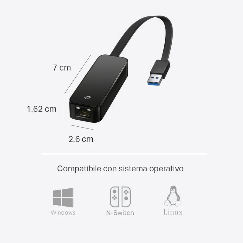 UE306 Adattatore di Rete da USB 3.0 a Gigabit Ethernet