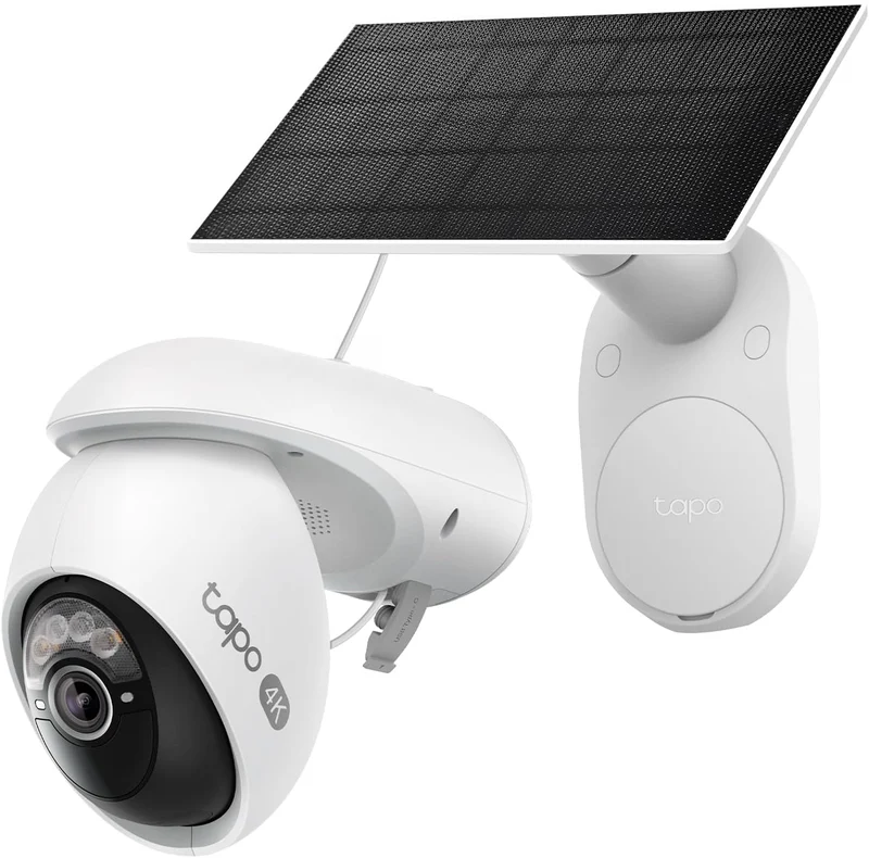 Tapo C660 KIT Telecamera WiFi Esterno 4K 8MP Batteria, Starlight, 360° PTZ