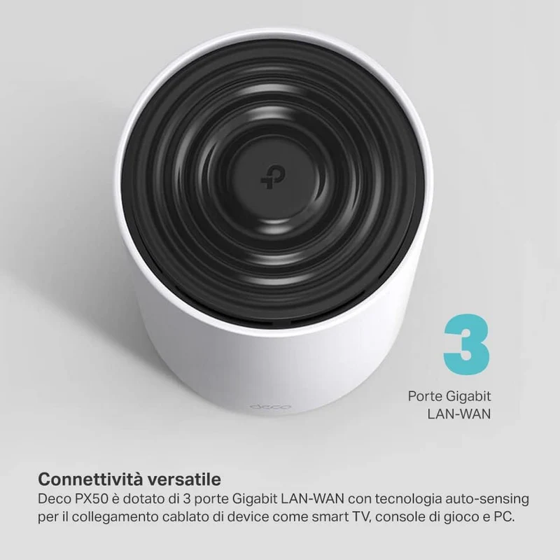 Deco PX50 Sistema Mesh Wi-Fi 6 AX3000 + Powerline G.hn G1500, 3pz