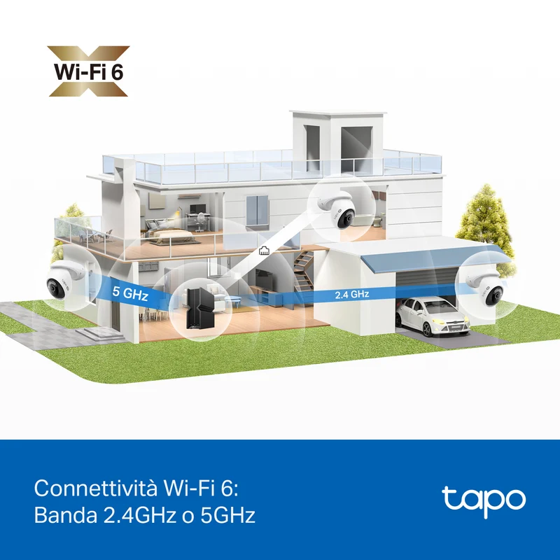 Tapo C560WS Telecamera WiFi Esterno 4K 8MP, Starlight, 360° PTZ, Starlight